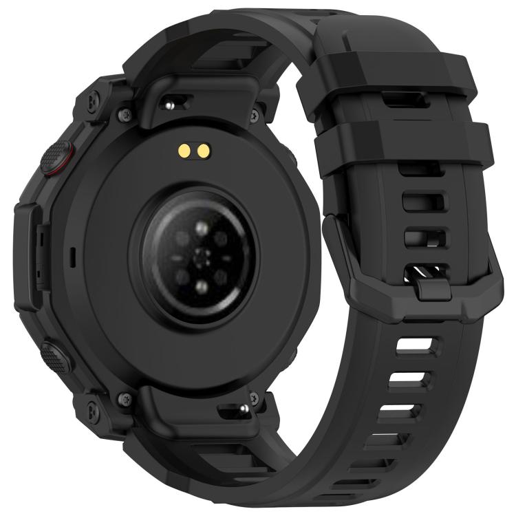 For Amazfit T-Rex 3 Pro 48mm xDfind Solid Color Black Buckle Silicone Watch Band
