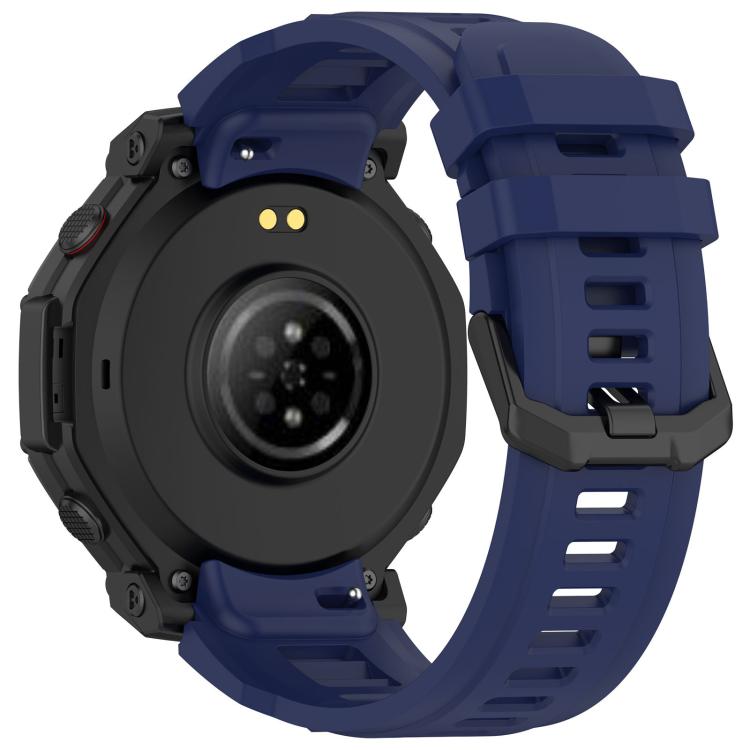 For Amazfit T-Rex 3 Pro 48mm xDfind Solid Color Black Buckle Silicone Watch Band