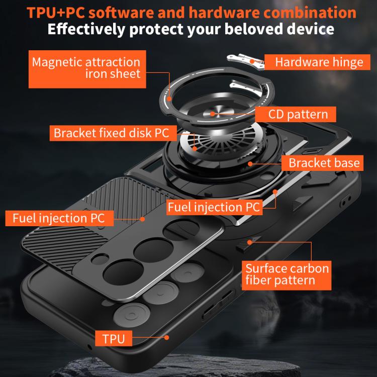 For Redmi 15 5G / 4G EU 171mm Armor Rotating Holder MagSafe Phone Case