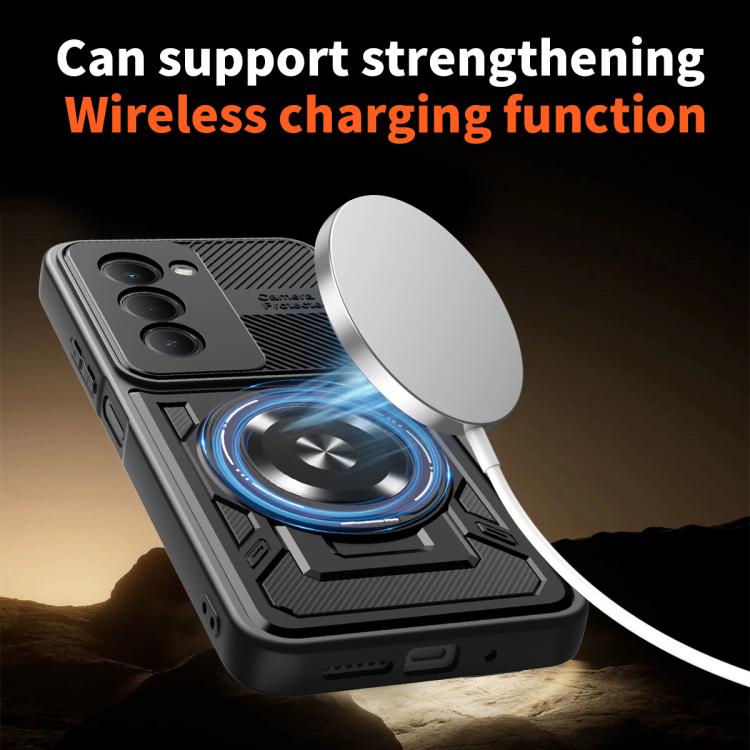 For Redmi 15 5G / 4G EU 171mm Armor Rotating Holder MagSafe Phone Case