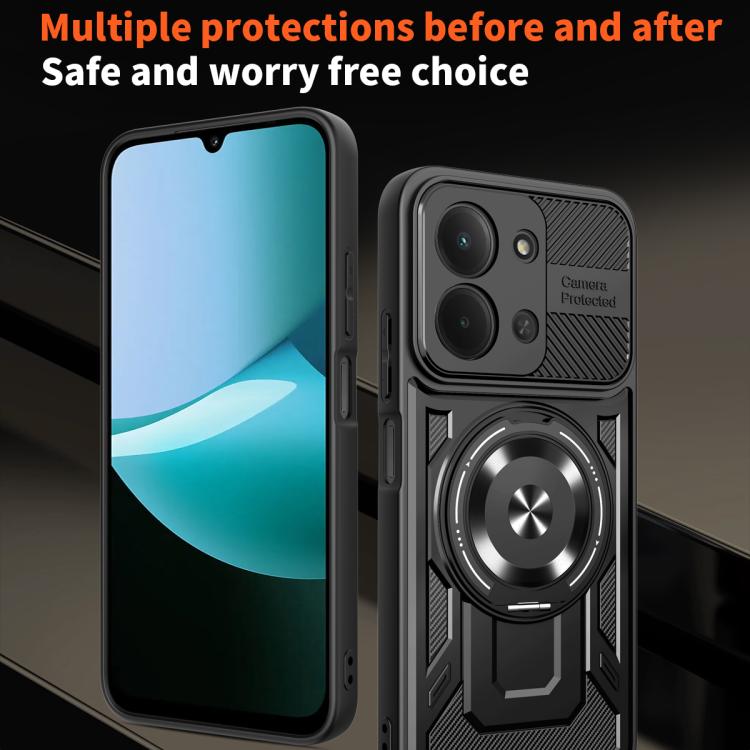 For Redmi 15C 5G / 4G Global 171mm Armor Rotating Holder MagSafe Phone Case