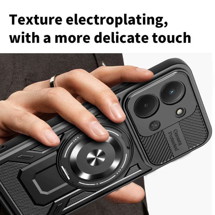 For Redmi 15C 5G / 4G Global 171mm Armor Rotating Holder MagSafe Phone Case