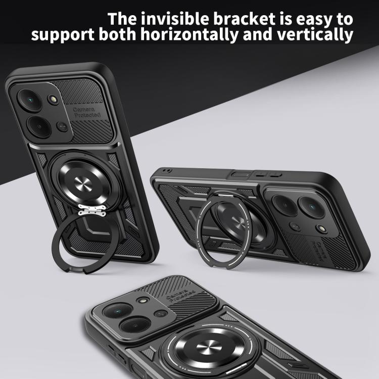 For Redmi 15C 5G / 4G Global 171mm Armor Rotating Holder MagSafe Phone Case