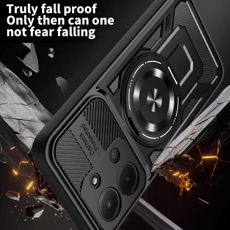 For Redmi 15C 5G / 4G Global 171mm Armor Rotating Holder MagSafe Phone Case