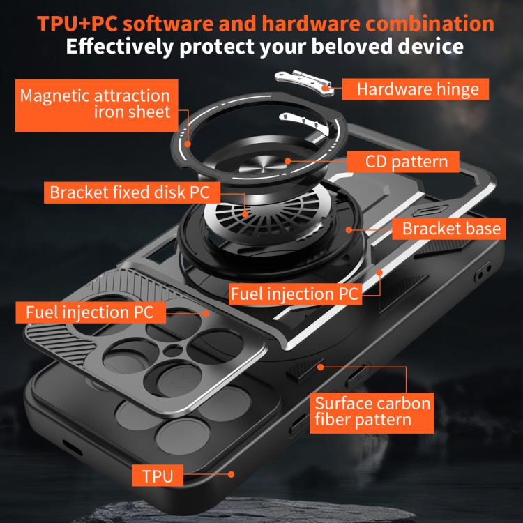 For Redmi K90 Pro Max / Poco F8 Ultra Armor Rotating Holder MagSafe Phone Case