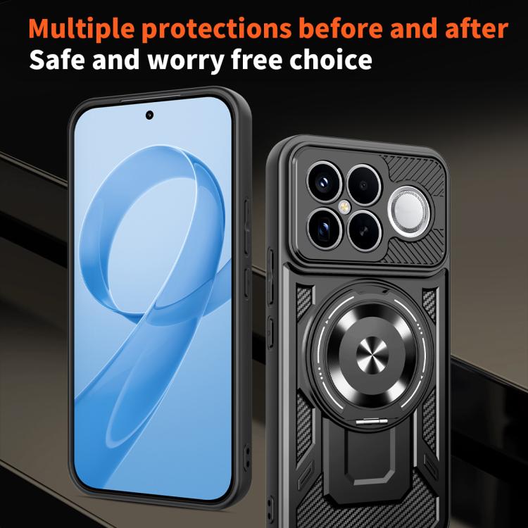 For Redmi K90 Pro Max / Poco F8 Ultra Armor Rotating Holder MagSafe Phone Case