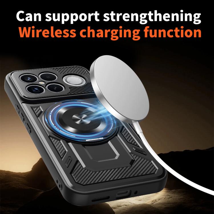 For Redmi K90 Pro Max / Poco F8 Ultra Armor Rotating Holder MagSafe Phone Case