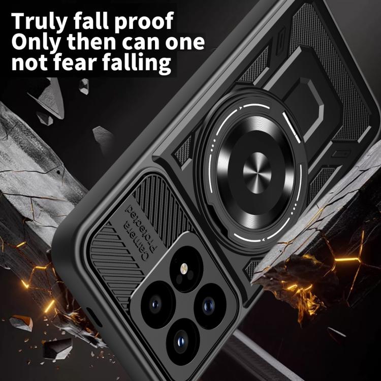 For Redmi K90 / Poco F8 Pro Armor Rotating Holder MagSafe Phone Case