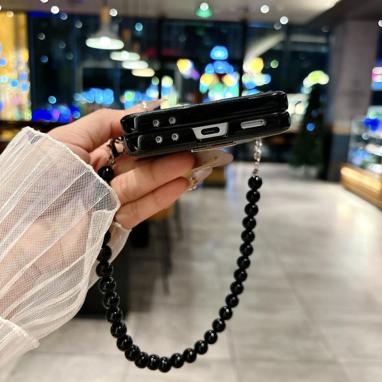 For Samsung Galaxy Z Flip7 5G Nameplate Style Crocodile Pattern DIY Side Buckle Phone Case with Strap