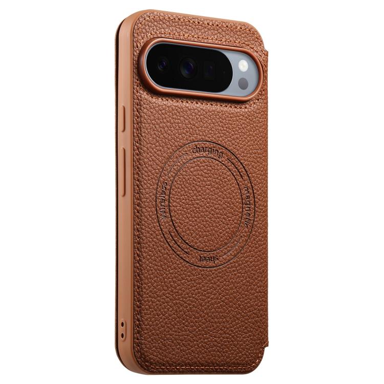 For Google Pixel 10 Pro XL / 9 Pro XL ESEBLE Ultra-thin Card Slot Magnetic Vegan Leather Phone Case