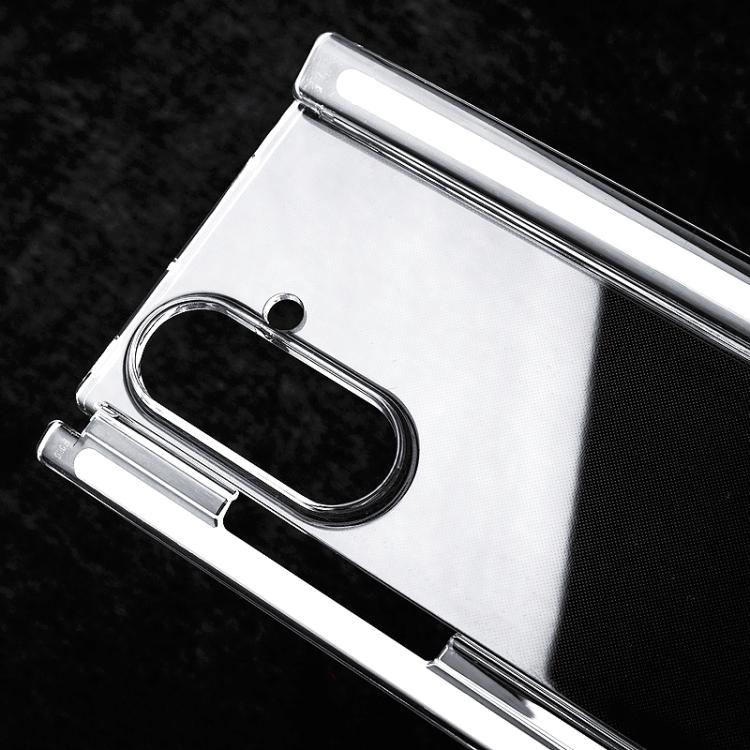 For Samsung Galaxy Z TriFold Transparent Dual Axis Dual Magnetic Strip PC Phone Case