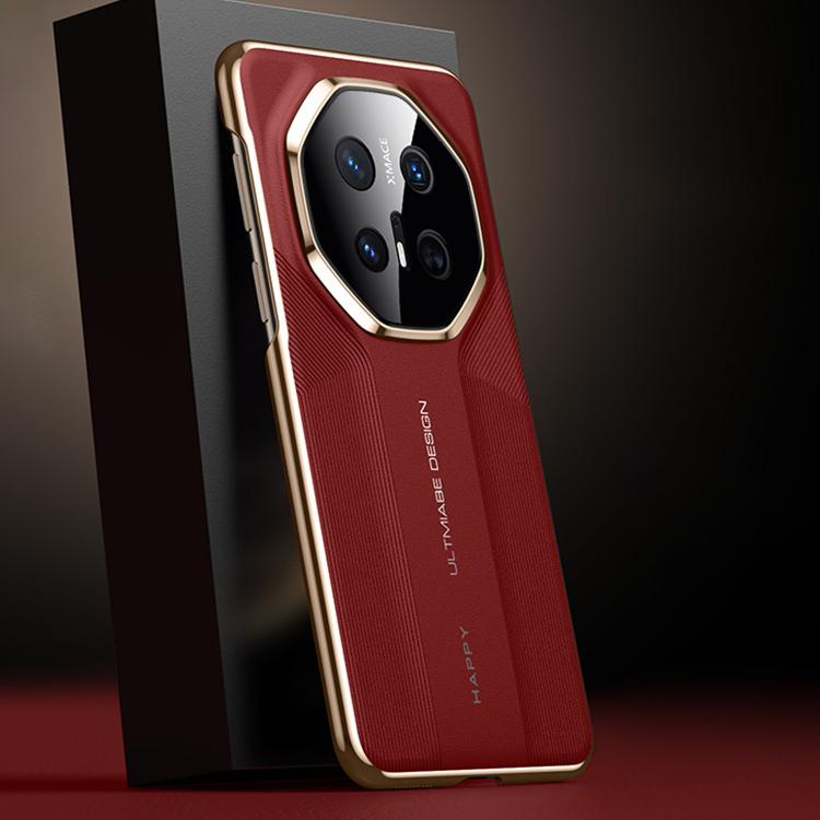 For Huawei Mate 70 RS Ultimate Imitation Ultimate Design PC Hybrid Vegan Leather Phone Case