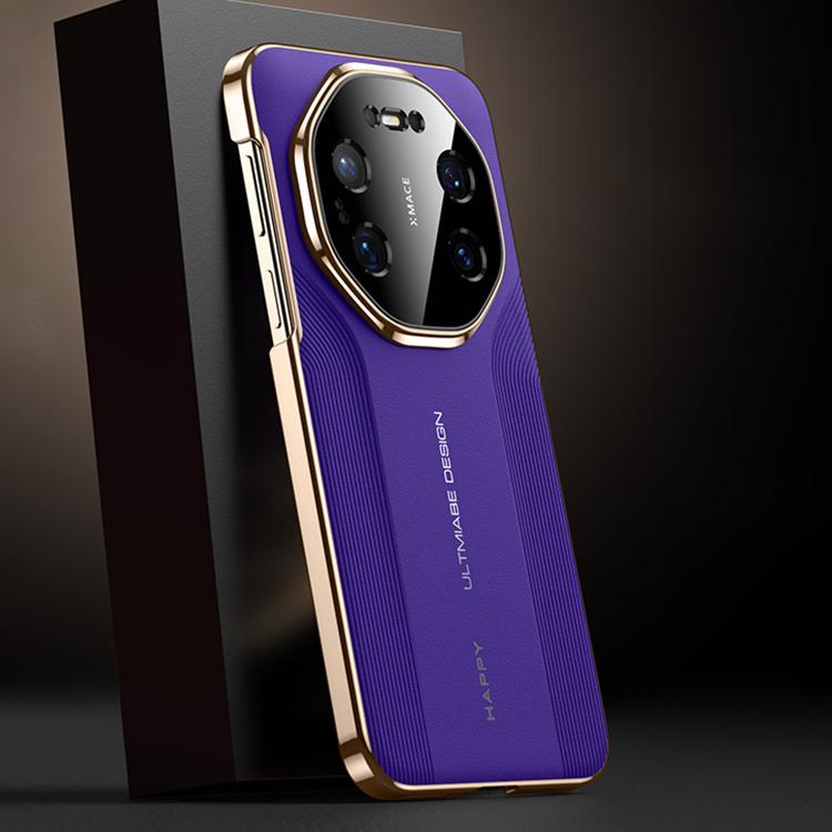 For Huawei Mate 80 Pro Max Imitation Ultimate Design PC Hybrid Vegan Leather Phone Case