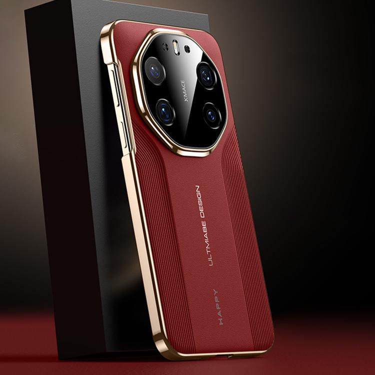 For Huawei Mate 80 RS Ultimate Imitation Ultimate Design PC Hybrid Vegan Leather Phone Case