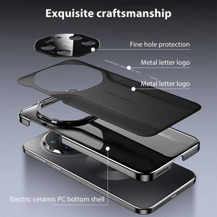 For Huawei Mate 70 RS Ultimate Imitation Ultimate Design PC Hybrid Vegan Leather Phone Case