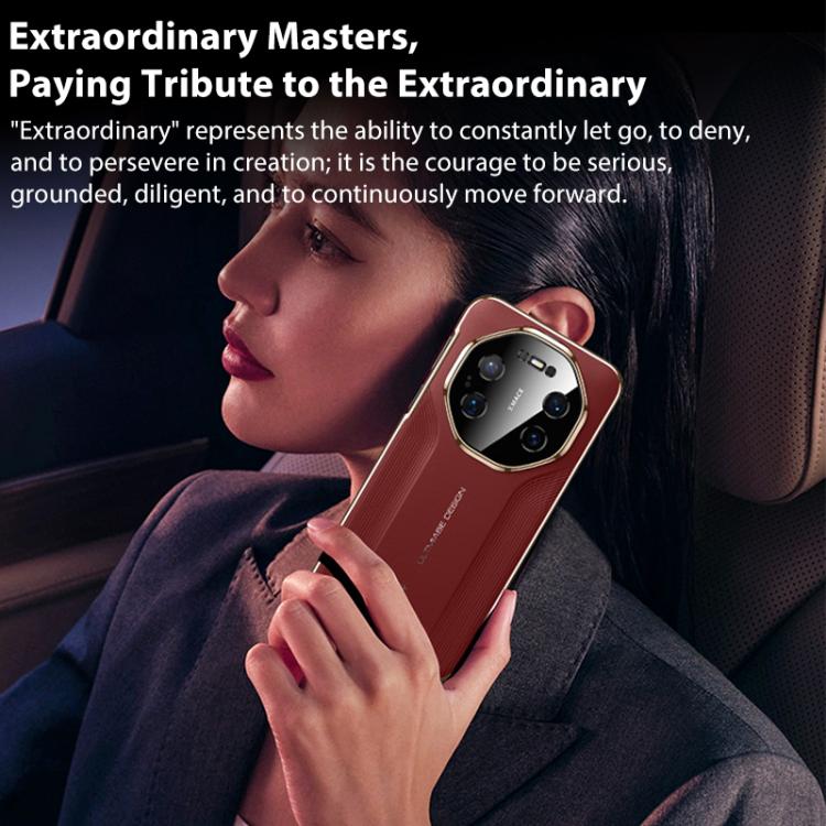 For Huawei Mate 60 RS Ultimate Imitation Ultimate Design PC Hybrid Vegan Leather Phone Case