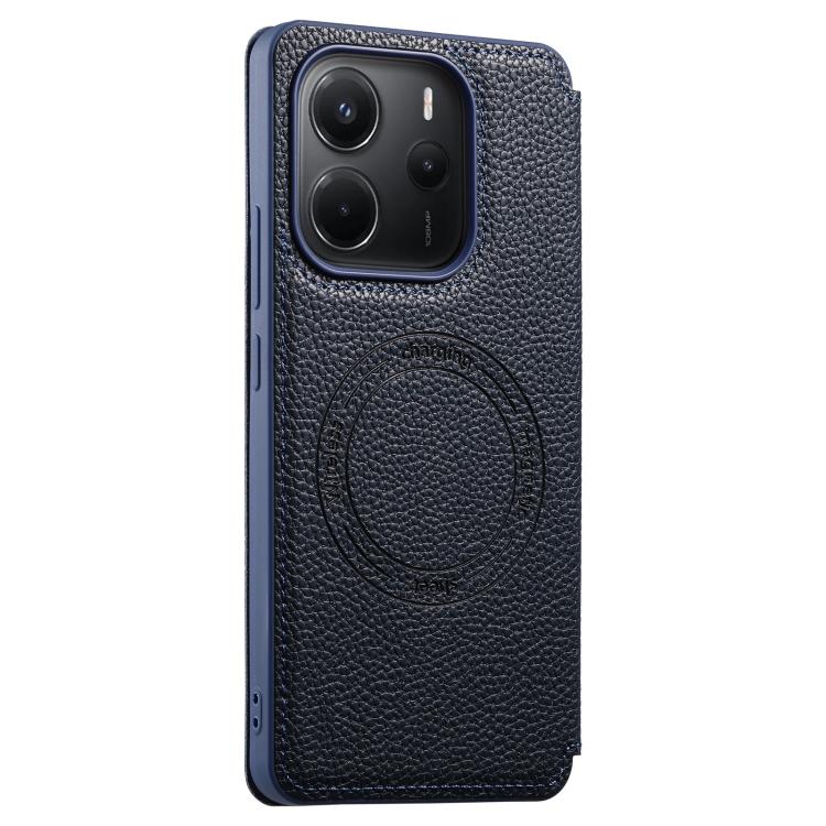 For Redmi Note 14 4G Global 163.25mm ESEBLE Ultra-thin Card Slot Magnetic Vegan Leather Phone Case