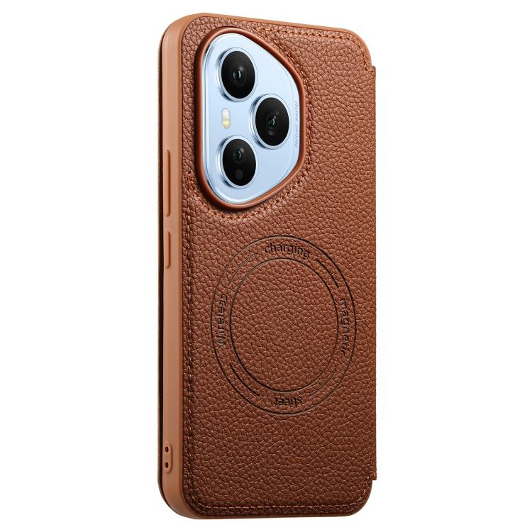 For Honor 400 Global 156.5mm ESEBLE Ultra-thin Card Slot Magnetic Vegan Leather Phone Case