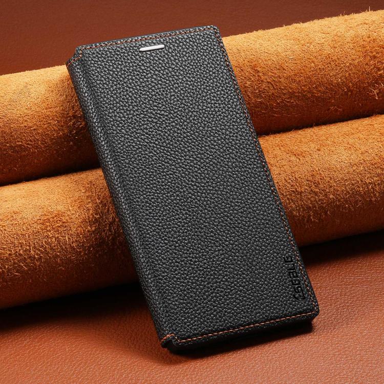 For Samsung Galaxy S21 Ultra 5G ESEBLE Ultra-thin Card Slot Magnetic Vegan Leather Phone Case