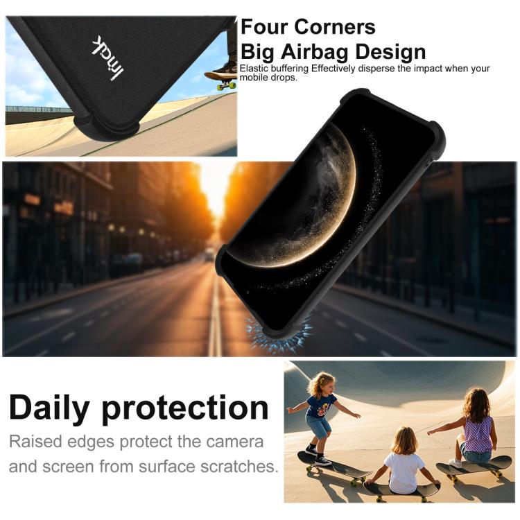 For Huawei Mate 70 Air 5G imak Shockproof Airbag TPU Phone Case - Matte Black