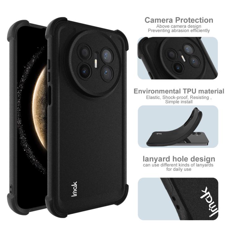 For Huawei Mate 70 Air 5G imak Shockproof Airbag TPU Phone Case - Matte Black