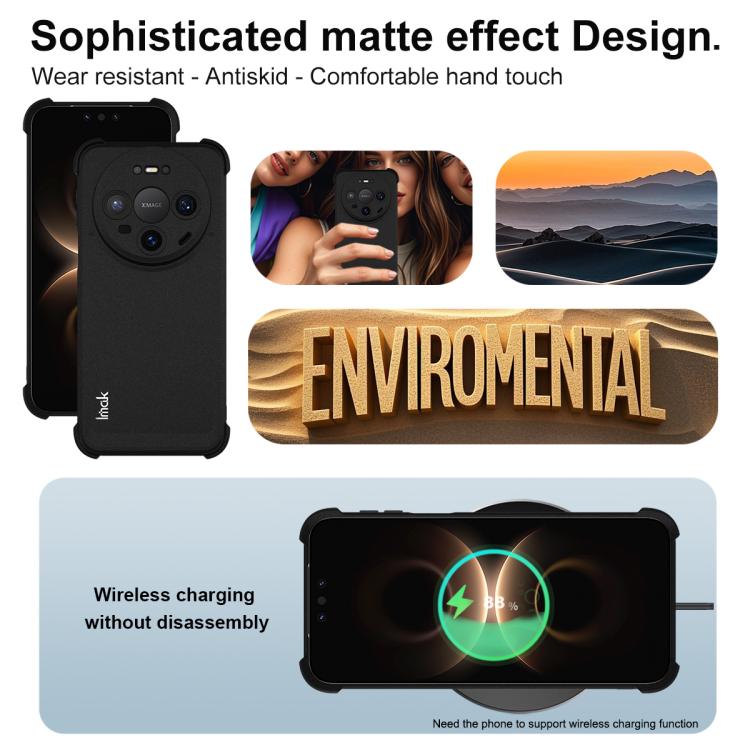 For Huawei Mate 80 / Mate 80 Pro imak Shockproof Airbag TPU Phone Case - Matte Black