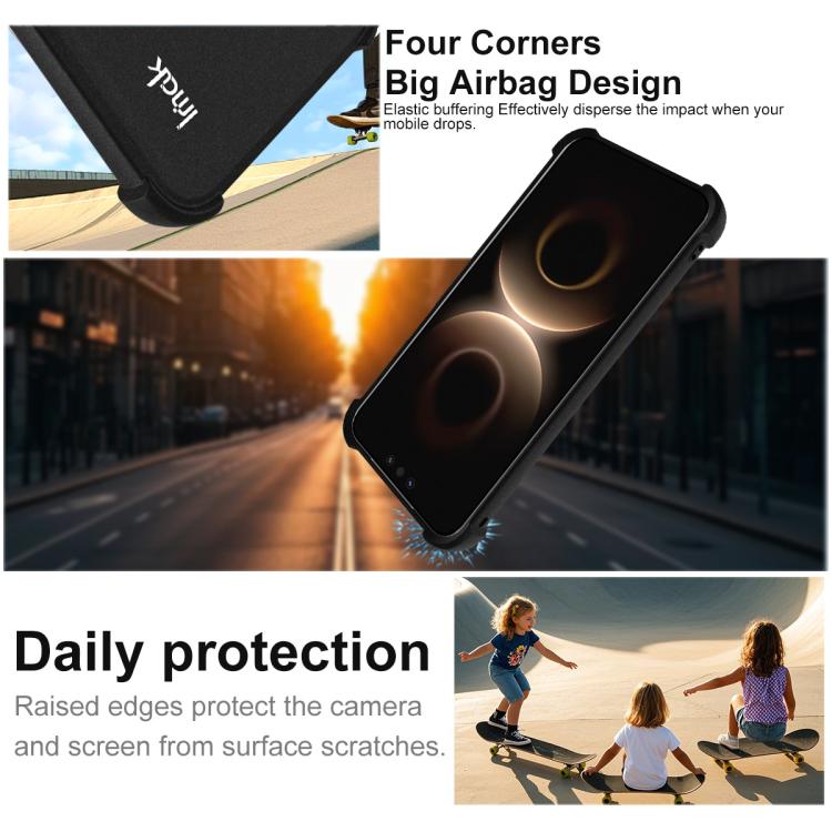 For Huawei Mate 80 Pro Max imak Shockproof Airbag TPU Phone Case - Matte Black