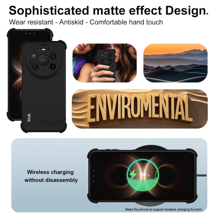 For Huawei Mate 80 Pro Max imak Shockproof Airbag TPU Phone Case - Matte Black