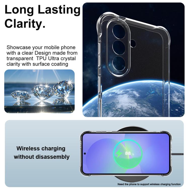 For Samsung Galaxy A57 5G imak Shockproof Airbag TPU Phone Case - Transparent