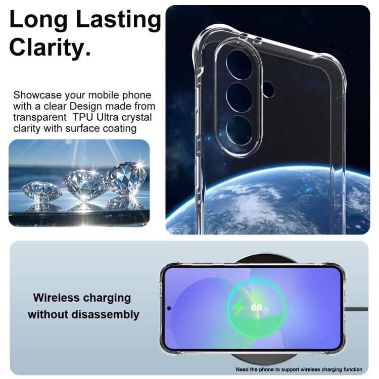 For Samsung Galaxy A37 5G imak Shockproof Airbag TPU Phone Case - Transparent