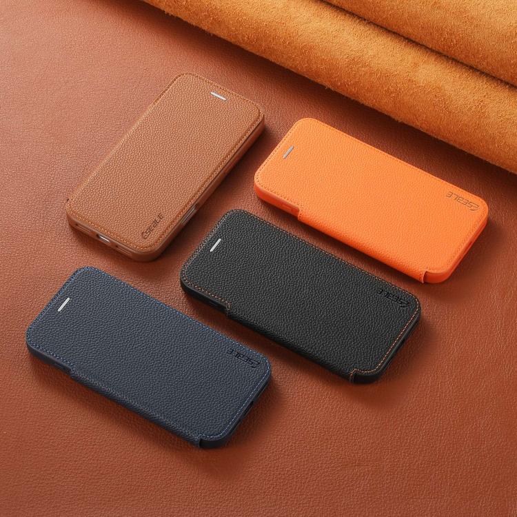For iPhone 17 Pro Max ESEBLE Ultra-thin Card Slot Magnetic Vegan Leather Phone Case