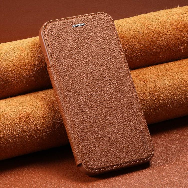 For iPhone 17 Pro ESEBLE Ultra-thin Card Slot Magnetic Vegan Leather Phone Case