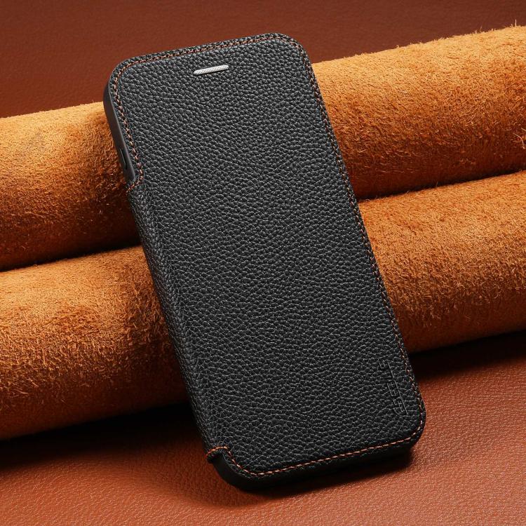 For iPhone 14 Pro ESEBLE Ultra-thin Card Slot Magnetic Vegan Leather Phone Case