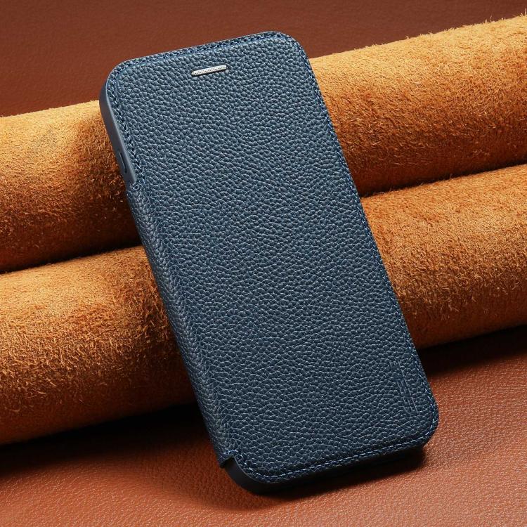 For iPhone 14 Pro Max ESEBLE Ultra-thin Card Slot Magnetic Vegan Leather Phone Case