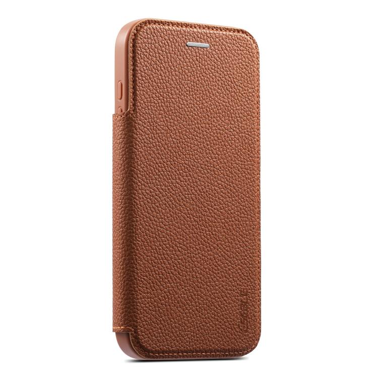 For iPhone 14 Pro Max ESEBLE Ultra-thin Card Slot Magnetic Vegan Leather Phone Case