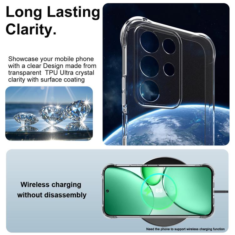 For Realme C85 5G / 15X 5G India imak Shockproof Airbag TPU Phone Case - Transparent