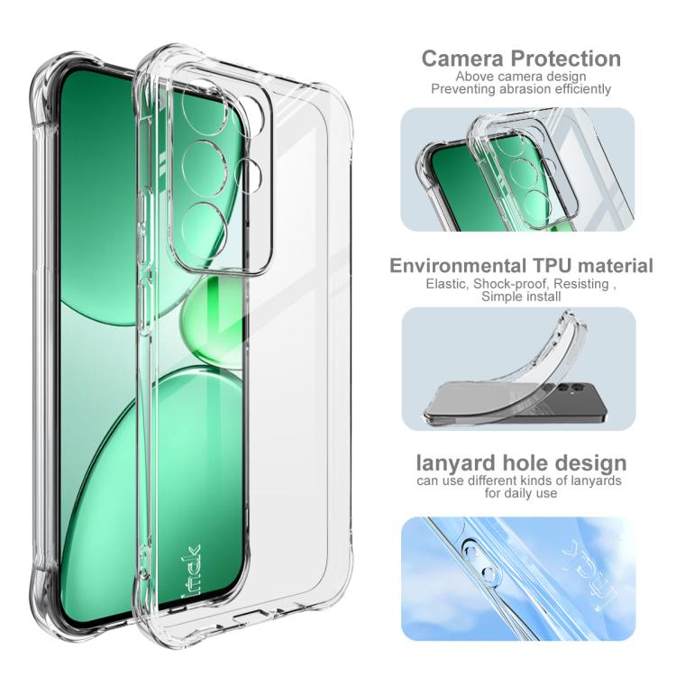For Realme C85 Pro 4G imak Shockproof Airbag TPU Phone Case - Transparent
