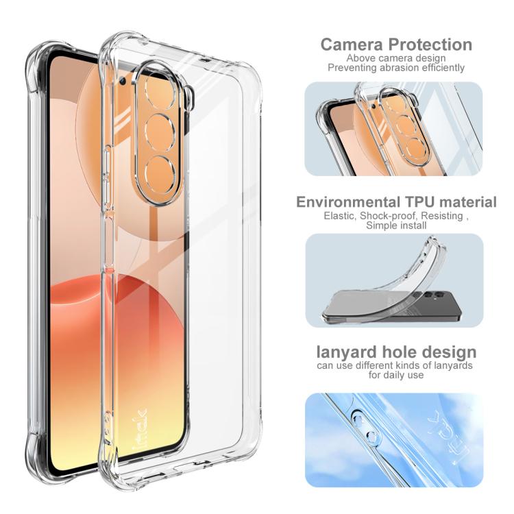 For Realme P4x 5G/OnePlus Nord CE6 Lite imak Shockproof Airbag TPU Phone Case - Transparent