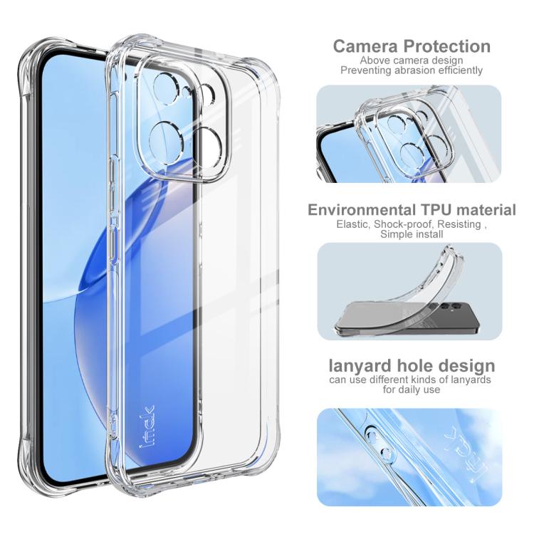 For Realme 16 Pro 5G Global imak Shockproof Airbag TPU Phone Case - Transparent
