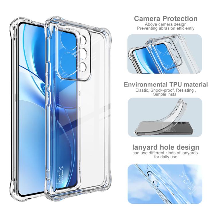 For Realme P4 Power 5G / Narzo Power 5G imak Shockproof Airbag TPU Phone Case - Transparent