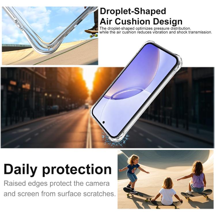 For Realme 16 5G imak Shockproof Airbag TPU Phone Case - Transparent