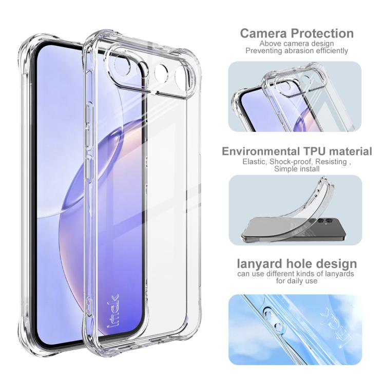 For Realme 16 5G imak Shockproof Airbag TPU Phone Case - Transparent