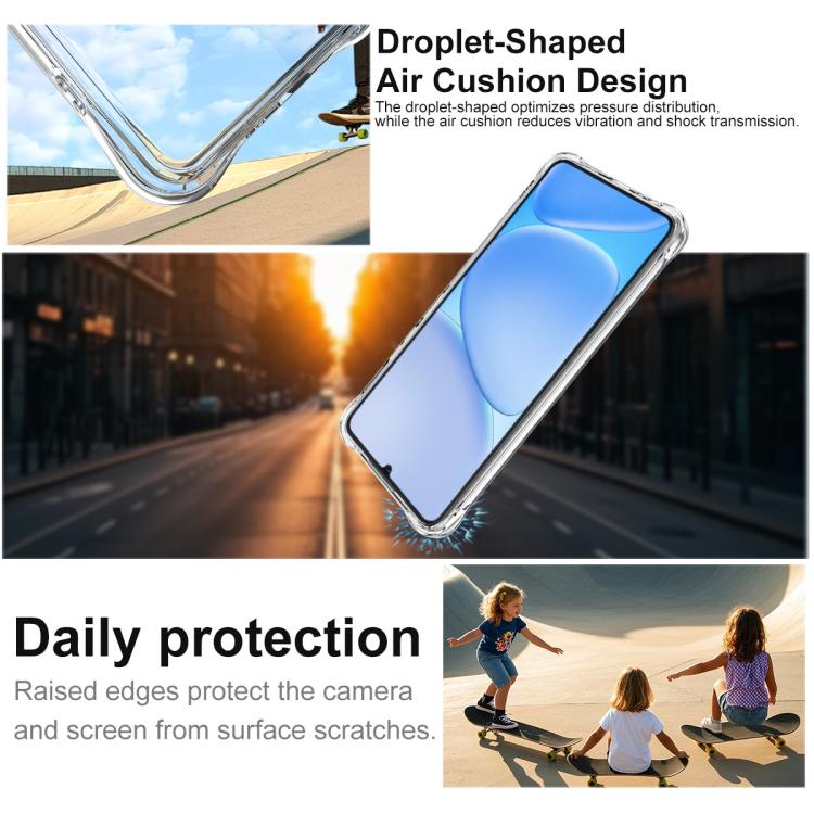 For Realme Note 80 4G imak Shockproof Airbag TPU Phone Case - Transparent