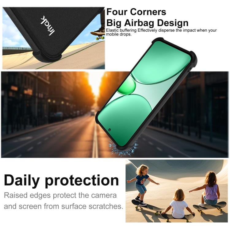 For Realme C85 5G / 15X 5G India imak Shockproof Airbag TPU Phone Case - Matte Black