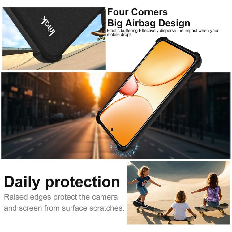 For Realme C85 Pro 4G imak Shockproof Airbag TPU Phone Case - Matte Black
