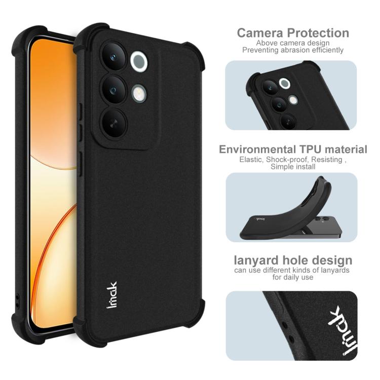 For Realme C85 Pro 4G imak Shockproof Airbag TPU Phone Case - Matte Black