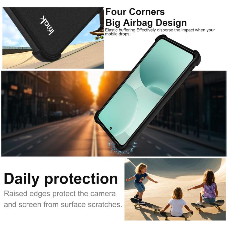 For Realme P4x 5G/OnePlus Nord CE6 Lite imak Shockproof Airbag TPU Phone Case - Matte Black