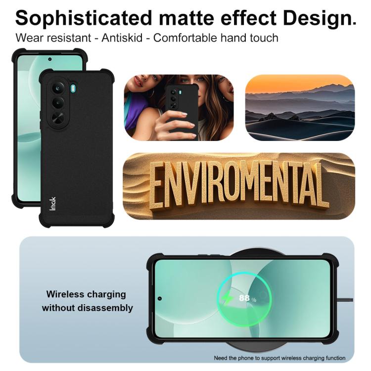 For Realme P4x 5G/OnePlus Nord CE6 Lite imak Shockproof Airbag TPU Phone Case - Matte Black