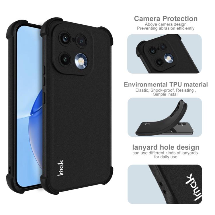 For Realme 16 Pro 5G Global imak Shockproof Airbag TPU Phone Case - Matte Black