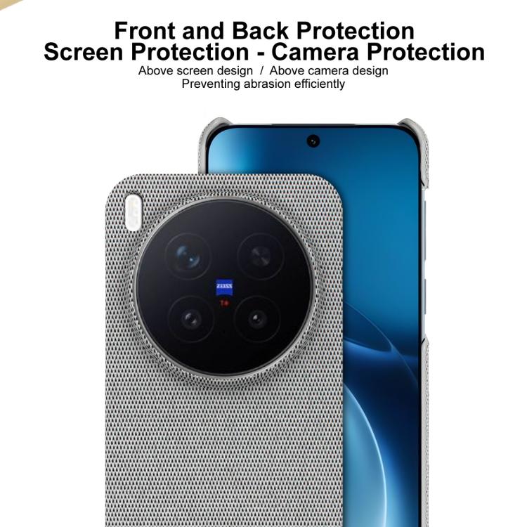 For vivo X300 Pro imak Ruiyi Series Cloth Texture PU + PC Phone Case